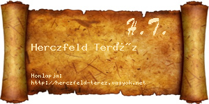Herczfeld Teréz névjegykártya